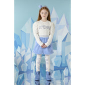 A'Dee Girls Ice Blue Faux Fur Skirt Set